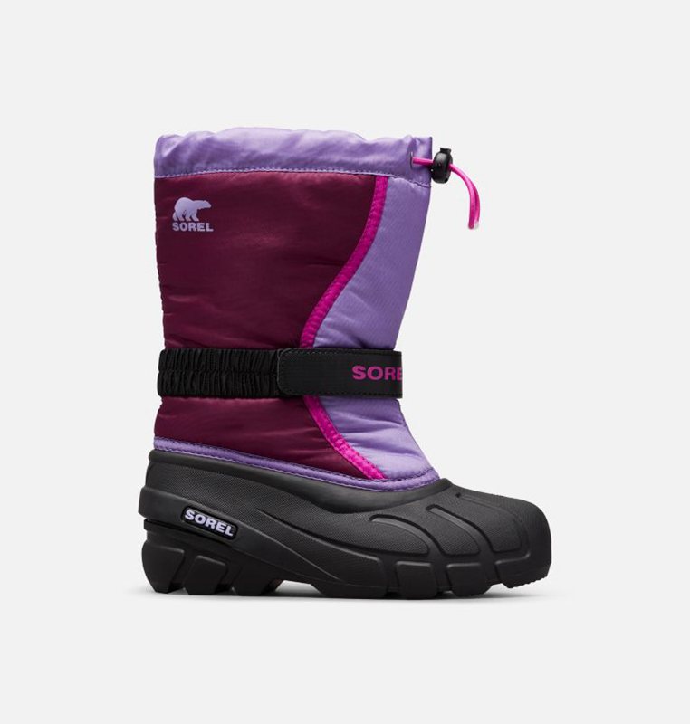 Kids Snow Boots Purple/Black - Sorel Youth Flurry™ - 145-OSFLIX